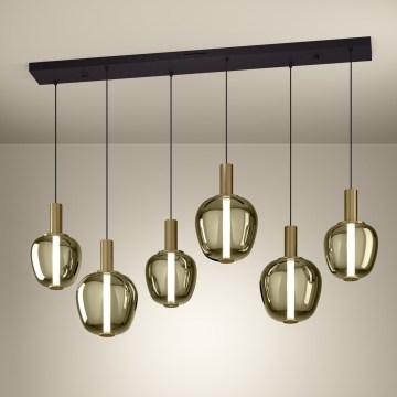 Eglo - LED zatemnljiv zlati lestenec 3xLED/5W/230V + 3xLED/6,5W + 6xLED/1,6W 2200-6500K