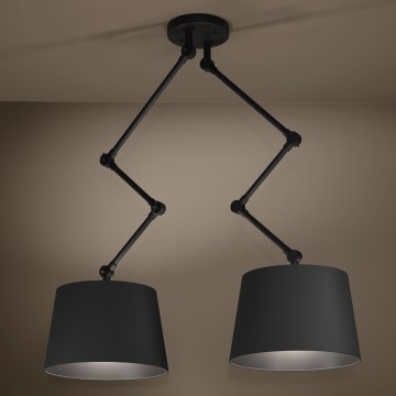 Eglo - Lestenec na drogu 2xE27/40W/230V črna