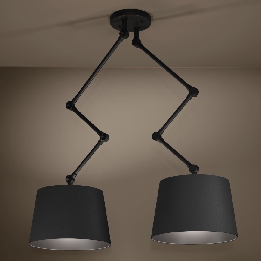Eglo - Lestenec na drogu 2xE27/40W/230V črna