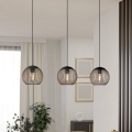 Eglo - Lestenec na jeklenem lanku 3xE27/60W/230V črna