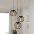 Eglo - Lestenec na kablu 3xE27/60W/230V črna