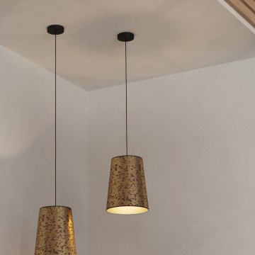 Eglo - Lestenec na vrvici 1xE27/25W/230V zlata/roza