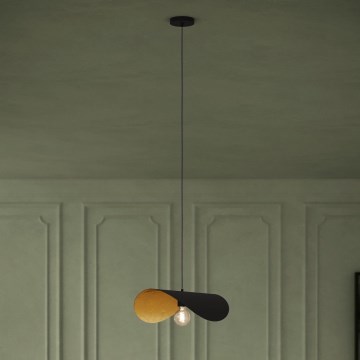 Eglo - Lestenec na vrvici 1xE27/40W/230V 53 cm črna/zlata