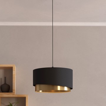 Eglo - Lestenec na vrvici 1xE27/40W/230V črna/zlata