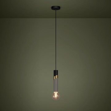 Eglo - Lestenec na vrvici 1xE27/40W/230V črna/zlata