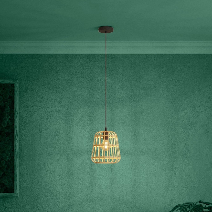 Eglo - Lestenec na vrvici 1xE27/40W/230V pr. 24 cm bambus