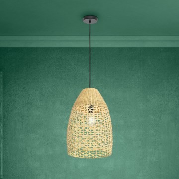 Eglo - Lestenec na vrvici 1xE27/40W/230V pr. 35 cm bambus