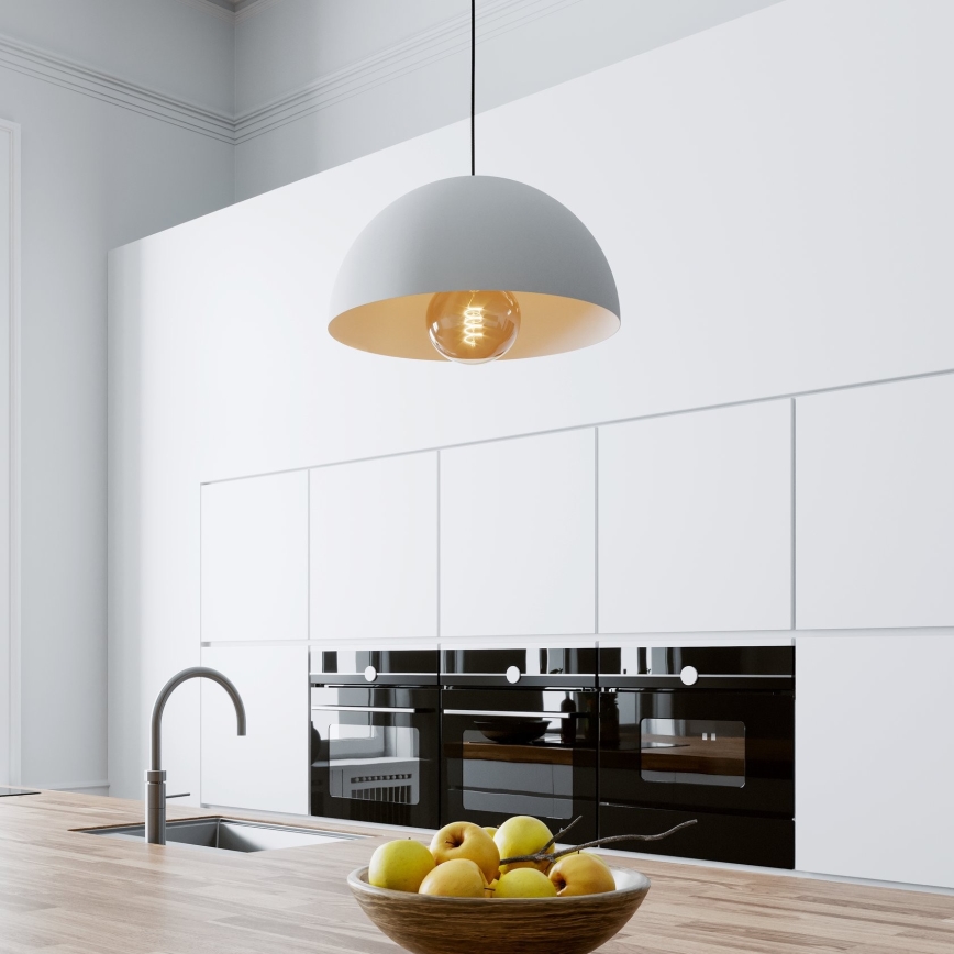 Eglo - Lestenec na vrvici 1xE27/40W/230V pr. 38 cm bela