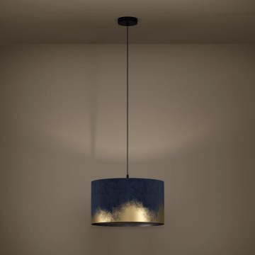 Eglo - Lestenec na vrvici 1xE27/40W/230V pr. 38 cm modra/zlata