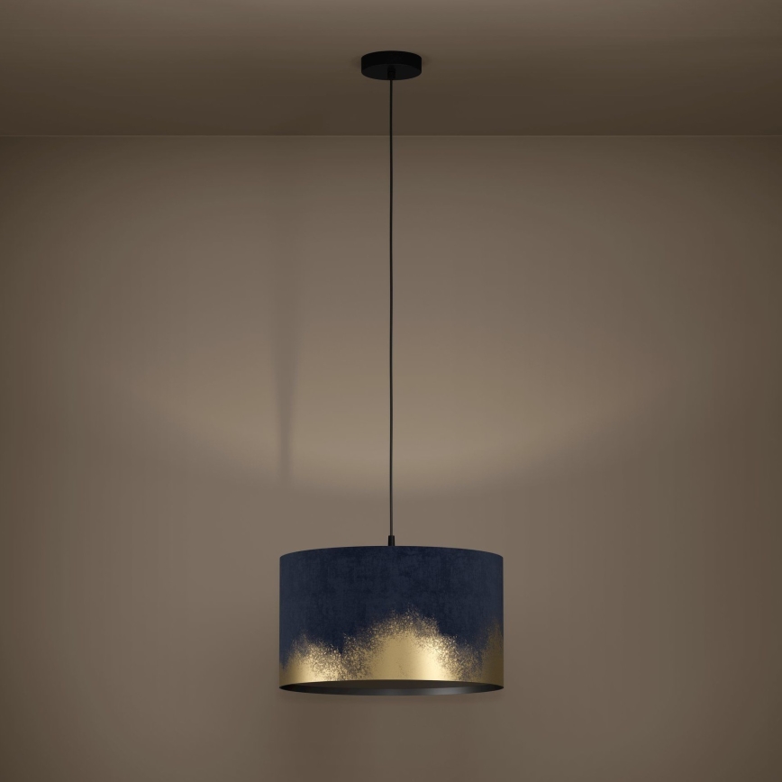 Eglo - Lestenec na vrvici 1xE27/40W/230V pr. 38 cm modra/zlata