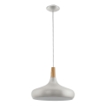 Eglo - Lestenec na vrvici 1xE27/40W/230V pr. 40 cm srebrna - FSC certifikat