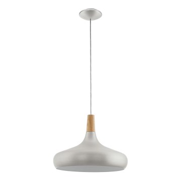 Eglo - Lestenec na vrvici 1xE27/40W/230V pr. 40 cm srebrna - FSC certifikat