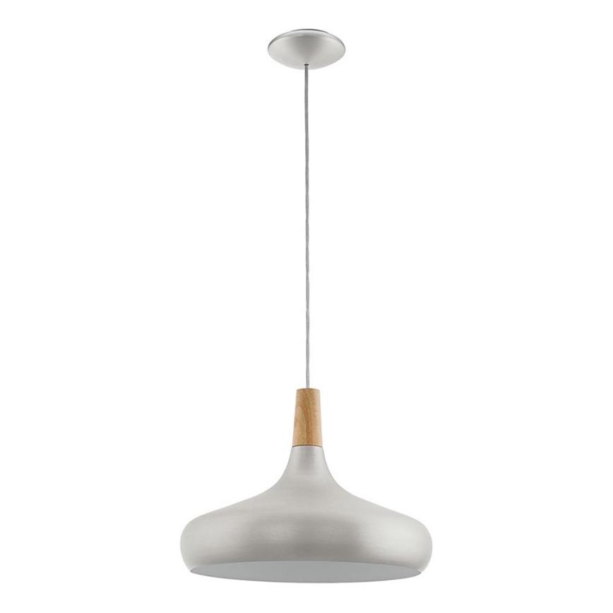 Eglo - Lestenec na vrvici 1xE27/40W/230V pr. 40 cm srebrna - FSC certifikat
