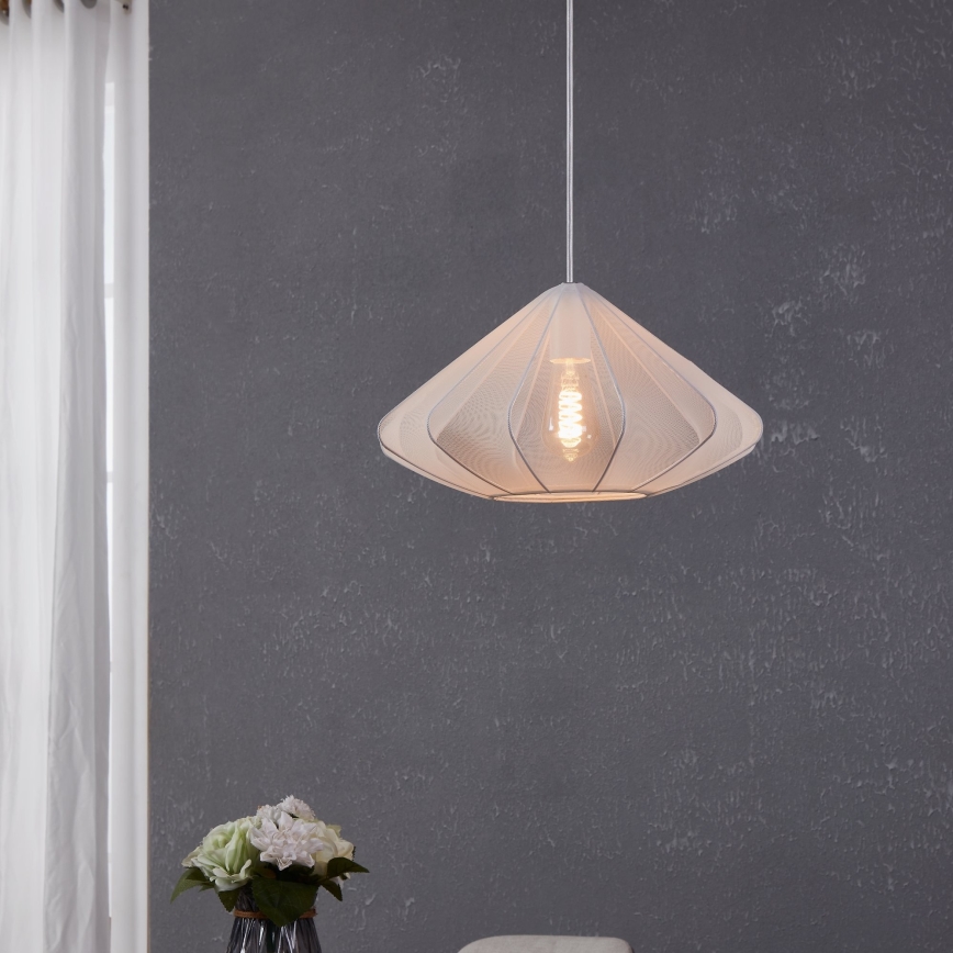 Eglo - Lestenec na vrvici 1xE27/40W/230V pr. 42,5 cm bela