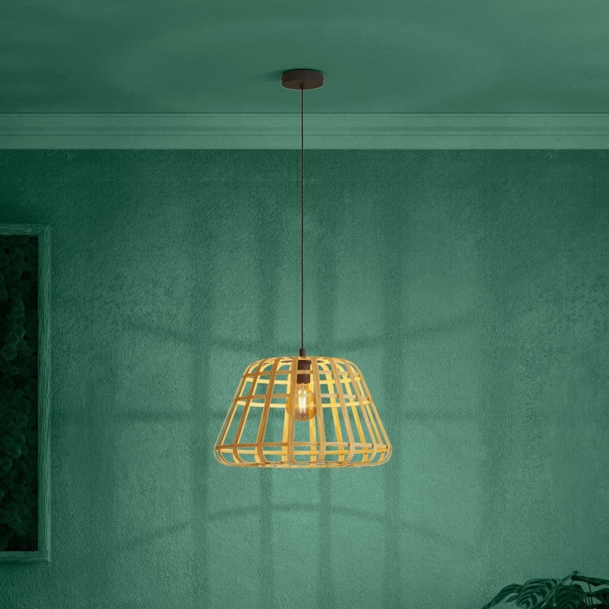 Eglo - Lestenec na vrvici 1xE27/40W/230V pr. 50 cm bambus