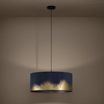 Eglo - Lestenec na vrvici 1xE27/40W/230V pr. 53 cm modra/zlata