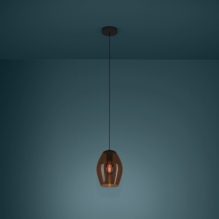 Eglo - Lestenec na vrvici 1xE27/40W/230V rjava