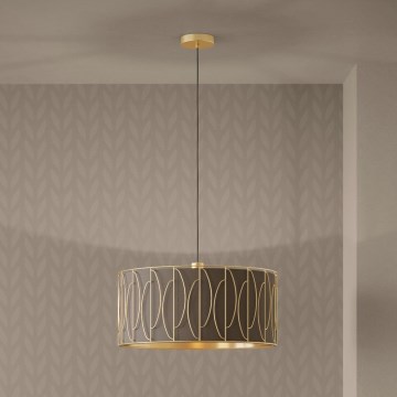 Eglo - Lestenec na vrvici 1xE27/40W/230V zlata/rjava