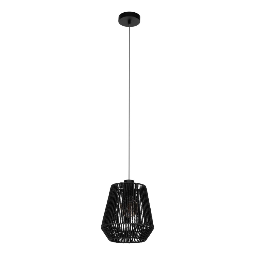 Eglo - Lestenec na vrvici 1xE27/60W/230V črna