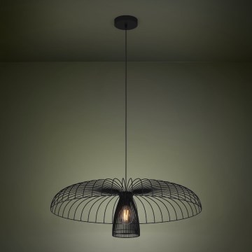 Eglo - Lestenec na vrvici 1xE27/60W/230V pr. 77 cm črna