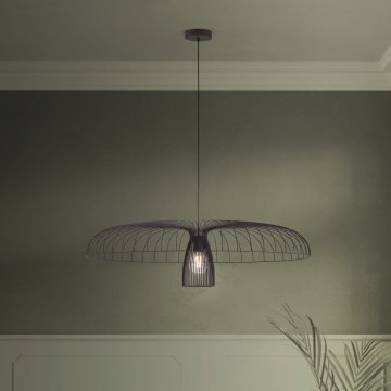 Eglo - Lestenec na vrvici 1xE27/60W/230V pr. 98,5 cm črna
