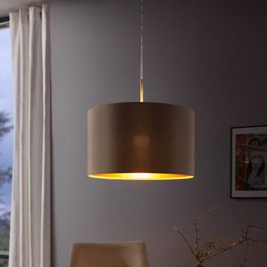Eglo - Lestenec na vrvici 1xE27/60W/230V taupe