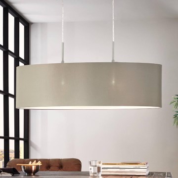 Eglo - Lestenec na vrvici 2xE27/60W/230V taupe