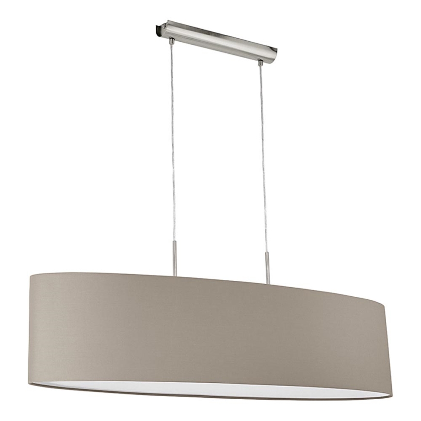 Eglo - Lestenec na vrvici 2xE27/60W/230V taupe