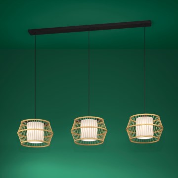 Eglo - Lestenec na vrvici 3xE27/40W/230V bambus