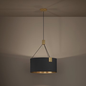 Eglo - Lestenec na vrvici 3xE27/40W/230V črna/zlata