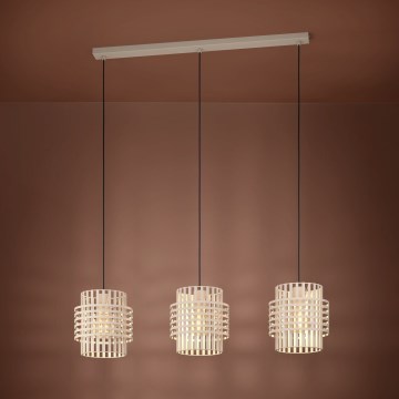 Eglo - Lestenec na vrvici 3xE27/40W/230V krem barva