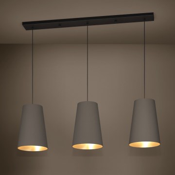 Eglo - Lestenec na vrvici 3xE27/40W/230V rjava