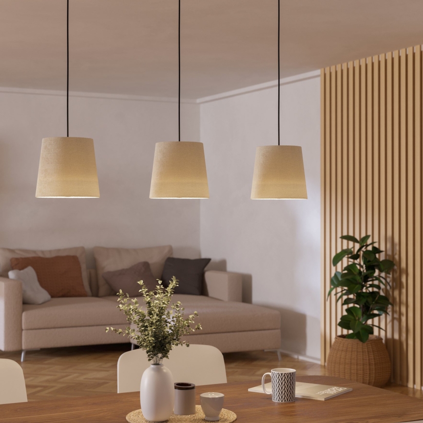 Eglo - Lestenec na vrvici 3xE27/60W/230V bela