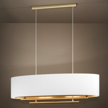 Eglo - Lestenec na vrvici 4xE27/40W/230V bela/zlata