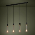 Eglo - Lestenec na vrvici 4xE27/40W/230V črna/zlata