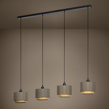 Eglo - Lestenec na vrvici 4xE27/40W/230V rjava
