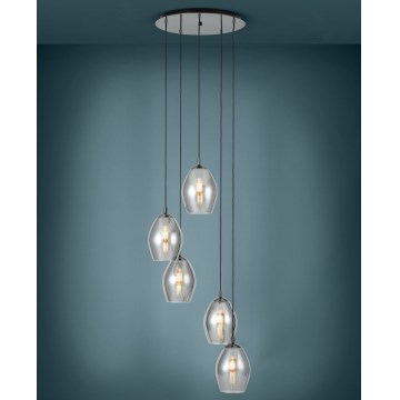 Eglo - Lestenec na vrvici 5xE27/60W/230V dimna