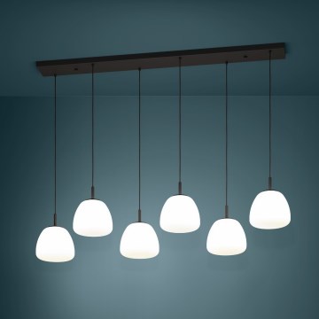 Eglo - Lestenec na vrvici 6xE27/40W/230V črna