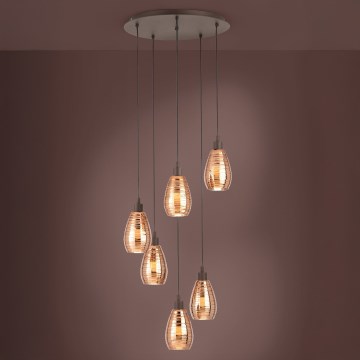 Eglo - Lestenec na vrvici 6xE27/60W/230V