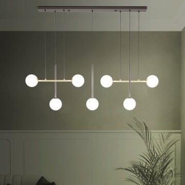 Eglo - Lestenec na vrvici 7xE14/40W/230V zlata/črna