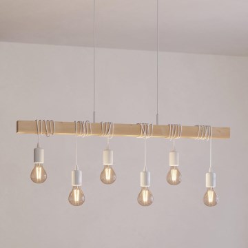 Eglo - Lestenec na vrvici TOWNSHEND 6xE27/60W/230V - FSC certifikat
