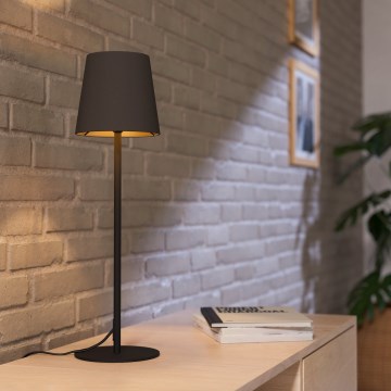 Eglo - Namizna svetilka 1xE14/40W/230V črna/rjava