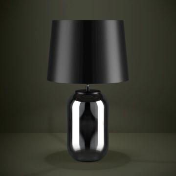 Eglo - Namizna svetilka 1xE27/40W/230V črna/dimna