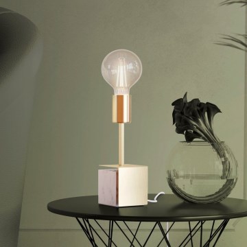 Eglo - Namizna svetilka 1xE27/40W/230V zlata/bela marmor