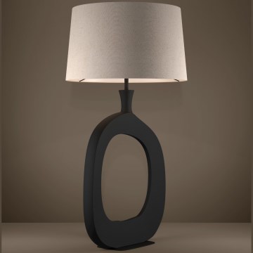 Eglo - Namizna svetilka 1xE27/60W/230V 88 cm črna/krem barva