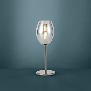 Eglo - Namizna svetilka 1xE27/60W/230V črna/dimna