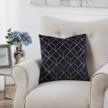 Eglo - Okrasni vzglavnik 45x45 cm črna/srebrna