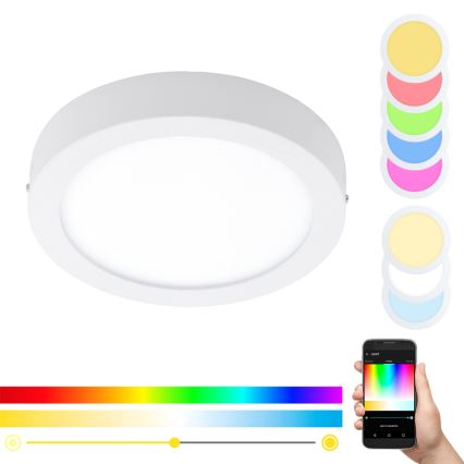 Eglo - RGBW Zatemnitvena stropna svetilka FUEVA-C LED/21W/230V