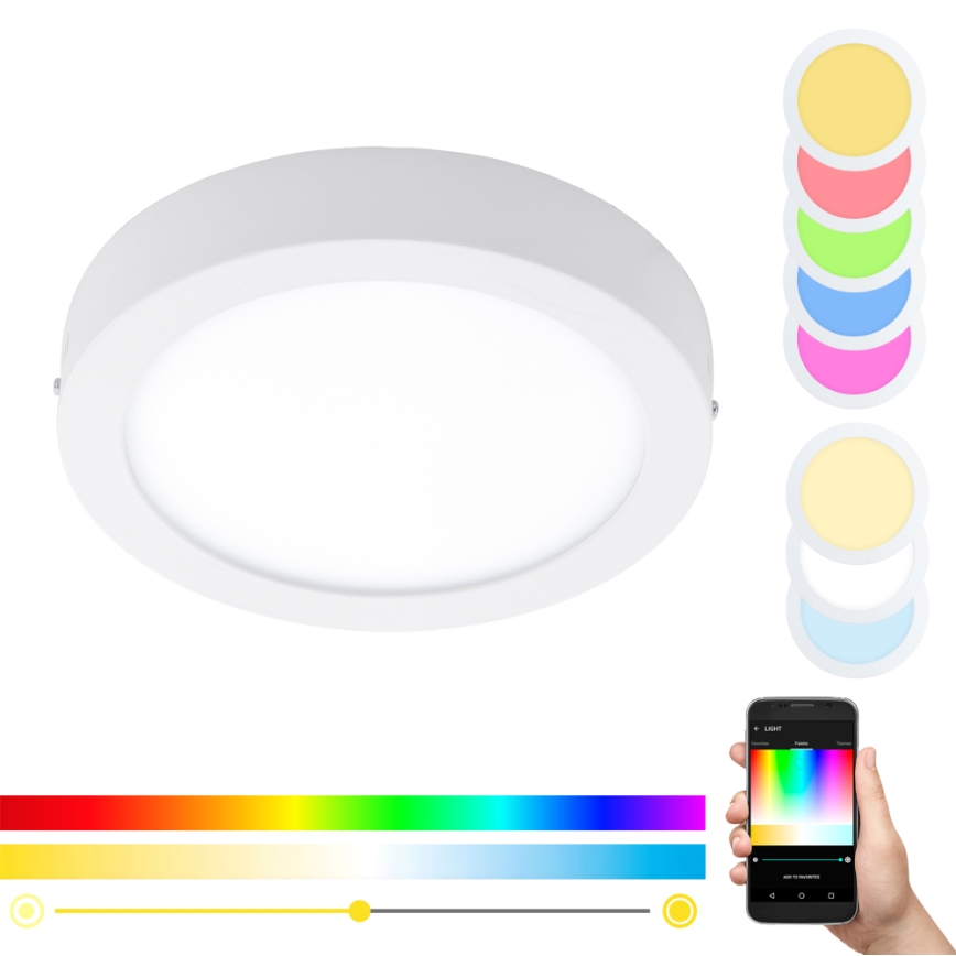 Eglo - RGBW Zatemnitvena stropna svetilka FUEVA-C LED/21W/230V