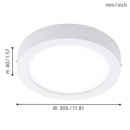 Eglo - RGBW Zatemnitvena stropna svetilka FUEVA-C LED/21W/230V